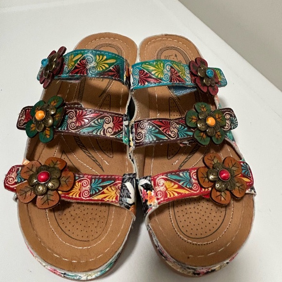 L’Artiste Dansaye Sandals Multicolor Size 8.5 US 39 EU - Picture 2 of 13